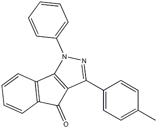 3-(4-methylphenyl)-1-phenylindeno[1,2-c]pyrazol-4(1H)-one Struktur