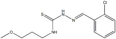 N1-(3-methoxypropyl)-2-(2-chlorobenzylidene)hydrazine-1-carbothioamide Struktur