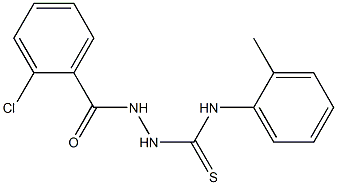 N1-(2-methylphenyl)-2-(2-chlorobenzoyl)hydrazine-1-carbothioamide Struktur