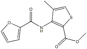 methyl 3-[(2-furylcarbonyl)amino]-4-methylthiophene-2-carboxylate Struktur