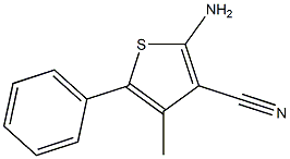 2-amino-4-methyl-5-phenylthiophene-3-carbonitrile Struktur