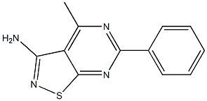 4-methyl-6-phenylisothiazolo[5,4-d]pyrimidin-3-amine Struktur