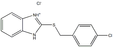 2-[(4-chlorobenzyl)thio]-3H-benzo[d]imidazol-1-ium chloride Struktur