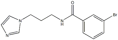 3-bromo-N-[3-(1H-imidazol-1-yl)propyl]benzenecarboxamide Struktur