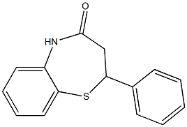 2-phenyl-2,3-dihydro-1,5-benzothiazepin-4(5H)-one Struktur