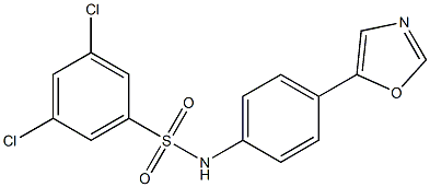 N1-[4-(1,3-oxazol-5-yl)phenyl]-3,5-dichlorobenzene-1-sulfonamide Struktur