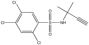 N1-(1,1-dimethylprop-2-ynyl)-2,4,5-trichlorobenzene-1-sulfonamide Struktur