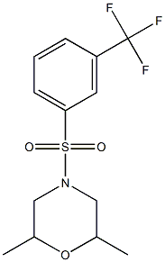 2,6-dimethyl-4-{[3-(trifluoromethyl)phenyl]sulfonyl}morpholine Struktur