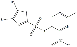 6-methyl-2-nitro-3-pyridyl 4,5-dibromothiophene-2-sulfonate Struktur