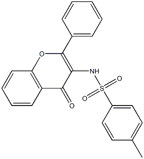 N1-(4-oxo-2-phenyl-4H-chromen-3-yl)-4-methylbenzene-1-sulfonamide Struktur