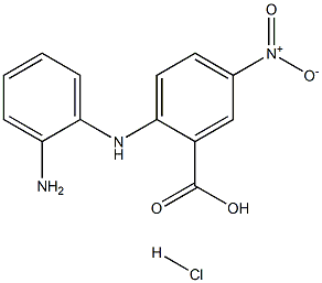 2-(2-aminoanilino)-5-nitrobenzenecarboxylic acid hydrachloride Struktur