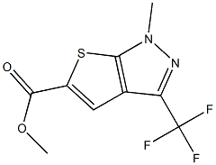 methyl 1-methyl-3-(trifluoromethyl)-1H-thieno[2,3-c]pyrazole-5-carboxylate Struktur