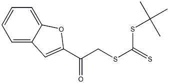 2-benzo[b]furan-2-yl-2-oxoethyl (tert-butylthio)methanedithioate Struktur