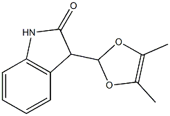 3-(4',5'-dimethyl-1',3'-dioxolynyl)-1,3-dihydro-2H-indol-2-one Struktur