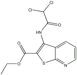 ethyl 3-[(2,2-dichloroacetyl)amino]thieno[2,3-b]pyridine-2-carboxylate Struktur