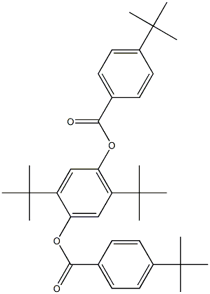 2,5-di(tert-butyl)-4-{[4-(tert-butyl)benzoyl]oxy}phenyl 4-(tert-butyl)benzoate Struktur