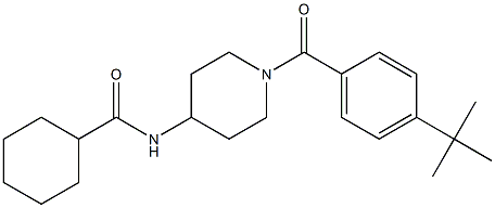 N1-{1-[4-(tert-butyl)benzoyl]-4-piperidyl}cyclohexane-1-carboxamide Struktur