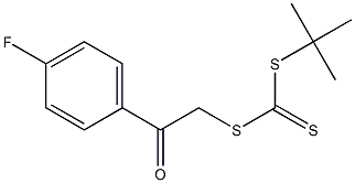 tert-butyl {[2-(4-fluorophenyl)-2-oxoethyl]thio}methanedithioate Struktur