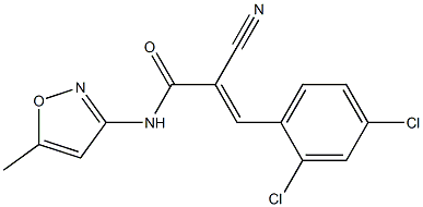 N1-(5-methylisoxazol-3-yl)-2-cyano-3-(2,4-dichlorophenyl)acrylamide Struktur