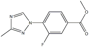 methyl 3-fluoro-4-(3-methyl-1H-1,2,4-triazol-1-yl)benzenecarboxylate Struktur