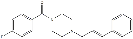 (4-fluorophenyl){4-[(E)-3-phenyl-2-propenyl]piperazino}methanone Struktur