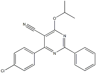 4-(4-chlorophenyl)-6-isopropoxy-2-phenyl-5-pyrimidinecarbonitrile Struktur