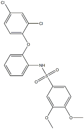 N1-[2-(2,4-dichlorophenoxy)phenyl]-3,4-dimethoxybenzene-1-sulfonamide Struktur