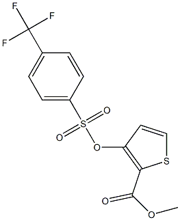 methyl 3-({[4-(trifluoromethyl)phenyl]sulfonyl}oxy)thiophene-2-carboxylate Struktur