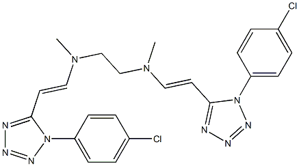 N1,N2-di{2-[1-(4-chlorophenyl)-1H-1,2,3,4-tetraazol-5-yl]vinyl}-N1,N2-dimethylethane-1,2-diamine Struktur