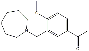 1-[3-(azepan-1-ylmethyl)-4-methoxyphenyl]ethan-1-one Struktur