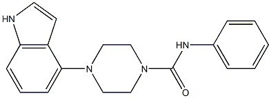 N1-phenyl-4-(1H-indol-4-yl)piperazine-1-carboxamide Struktur