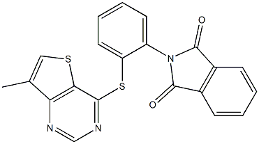 2-{2-[(7-methylthieno[3,2-d]pyrimidin-4-yl)thio]phenyl}isoindoline-1,3-dione Struktur