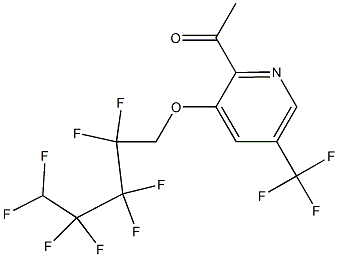 1-[3-[(2,2,3,3,4,4,5,5-octafluoropentyl)oxy]-5-(trifluoromethyl)-2-pyridinyl]-1-ethanone Struktur