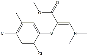 methyl 2-[(2,4-dichloro-5-methylphenyl)thio]-3-(dimethylamino)acrylate Struktur