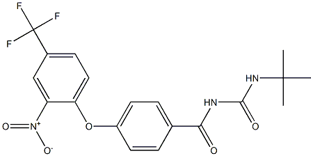 N-(tert-butyl)-N'-{4-[2-nitro-4-(trifluoromethyl)phenoxy]benzoyl}urea Struktur