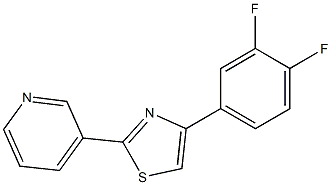 4-(3,4-difluorophenyl)-2-(3-pyridyl)-1,3-thiazole Struktur