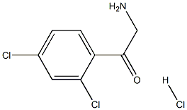 2-amino-1-(2,4-dichlorophenyl)ethan-1-one hydrochloride Struktur