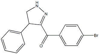 (4-bromophenyl)(4-phenyl-4,5-dihydro-1H-pyrazol-3-yl)methanone Struktur