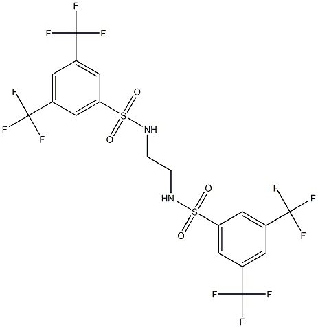 N1-[2-({[3,5-di(trifluoromethyl)phenyl]sulfonyl}amino)ethyl]-3,5-di(trifluoromethyl)benzene-1-sulfonamide Struktur