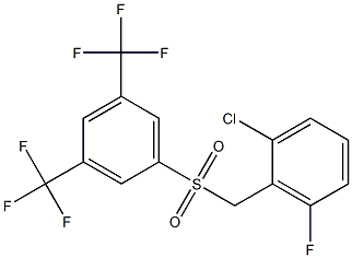 1-chloro-2-({[3,5-di(trifluoromethyl)phenyl]sulfonyl}methyl)-3-fluorobenzen e Struktur