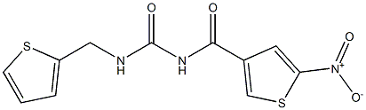 N-[(5-nitro-3-thienyl)carbonyl]-N'-(2-thienylmethyl)urea Struktur