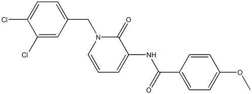 N-[1-(3,4-dichlorobenzyl)-2-oxo-1,2-dihydro-3-pyridinyl]-4-methoxybenzenecarboxamide Struktur