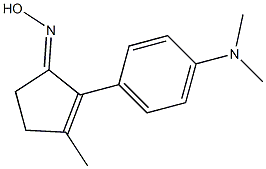 2-[4-(dimethylamino)phenyl]-3-methylcyclopent-2-en-1-one oxime Struktur