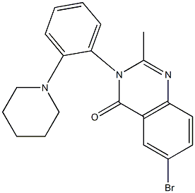 6-bromo-2-methyl-3-(2-piperidinophenyl)-3,4-dihydroquinazolin-4-one Structure