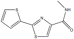 N-methyl-2-(2-thienyl)-1,3-thiazole-4-carboxamide Struktur