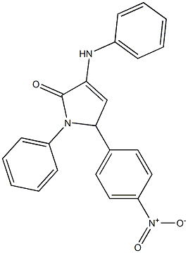 3-anilino-5-(4-nitrophenyl)-1-phenyl-2,5-dihydro-1H-pyrrol-2-one Struktur