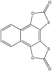 [1,3]oxathiolo[4',5':3,4]naphtho[2,1-d][1,3]oxathiole-2,5-dione Struktur