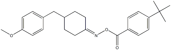 N-{[4-(tert-butyl)benzoyl]oxy}-N-[4-(4-methoxybenzyl)cyclohexylidene]amine Struktur