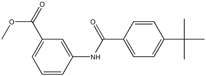 methyl 3-{[4-(tert-butyl)benzoyl]amino}benzoate Struktur