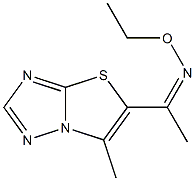 1-(6-methyl[1,3]thiazolo[3,2-b][1,2,4]triazol-5-yl)-1-ethanone O-ethyloxime Struktur